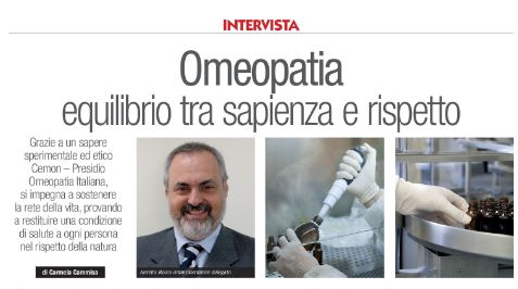 (Italiano) INTERVISTA “OMEOPATIA EQUILIBRIO TRA SAPIENZA E RISPETTO”