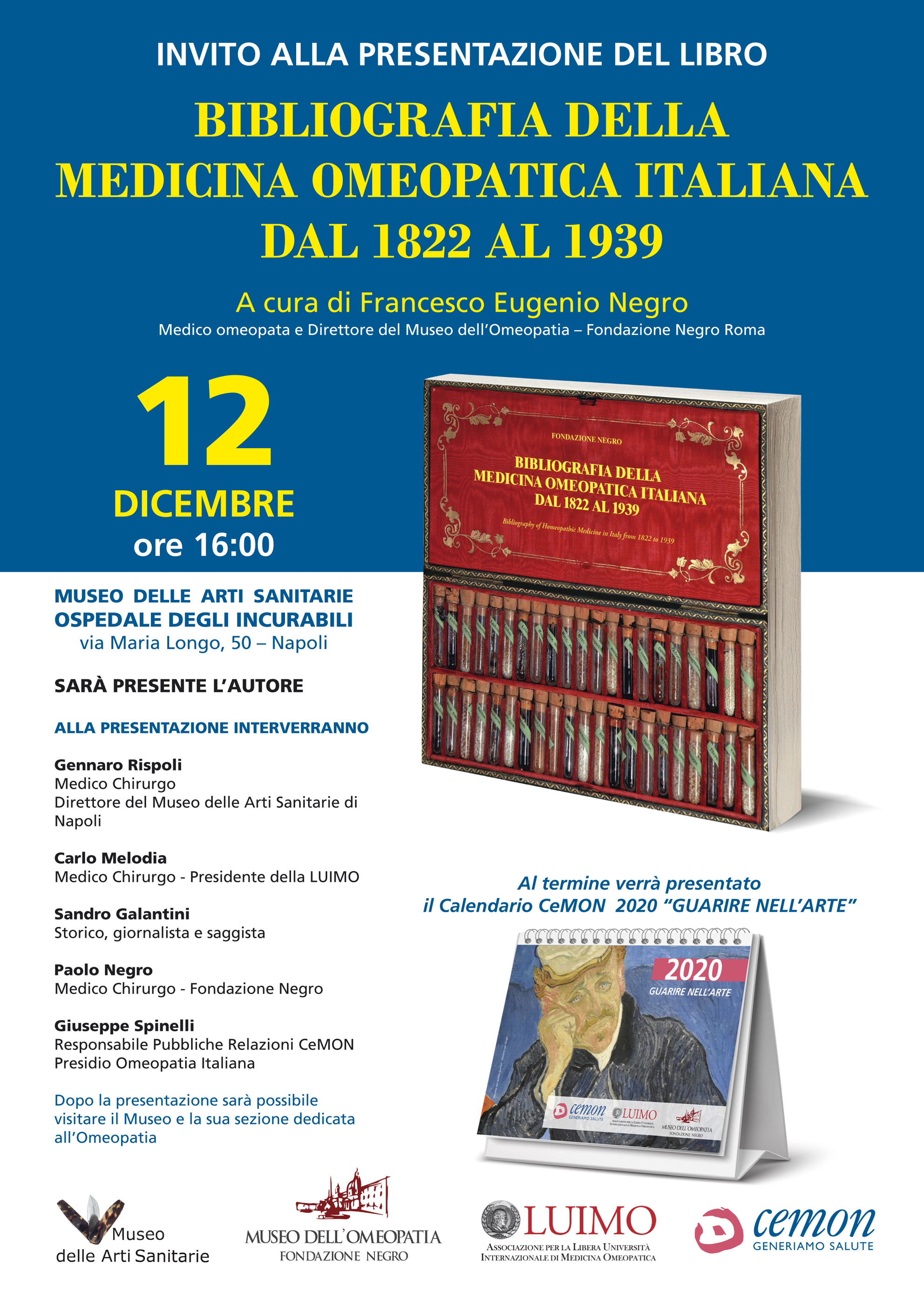 Napoli Presentazione Del Libro Bibliografia Della Medicina Omeopatica Italiana Dal 12 Al 1939 Cemon